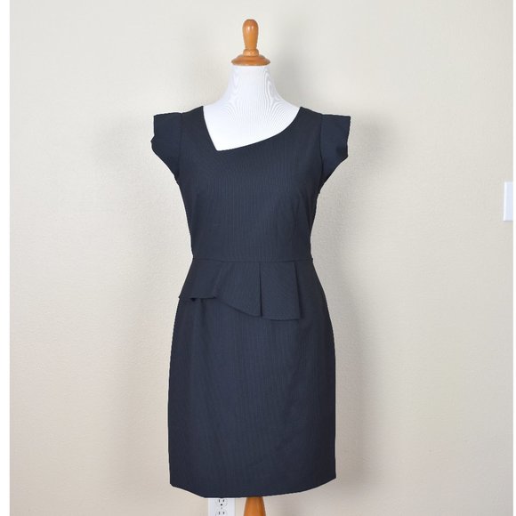 ANTONIO MELANI Dresses & Skirts - Antonio Melani Navy Pinstripe Peplum Dress 12